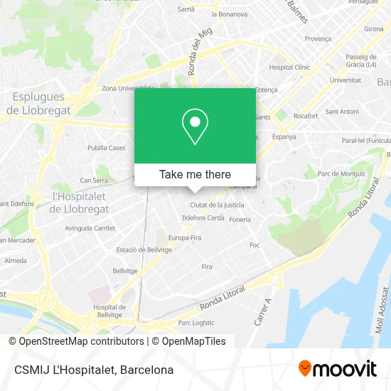 CSMIJ L'Hospitalet map