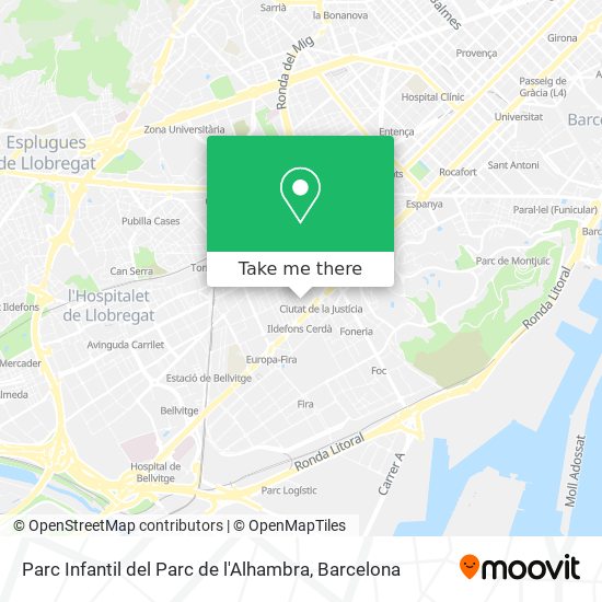 Parc Infantil del Parc de l'Alhambra map