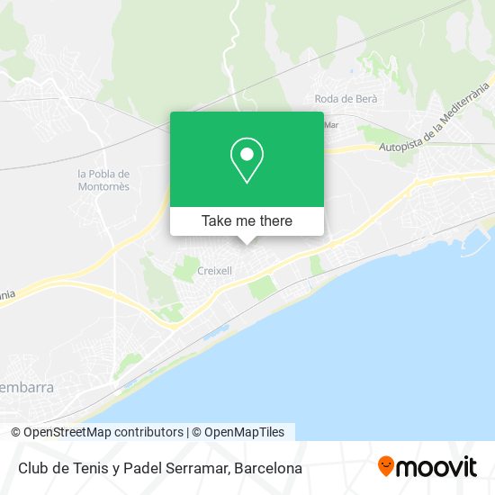 Club de Tenis y Padel Serramar map