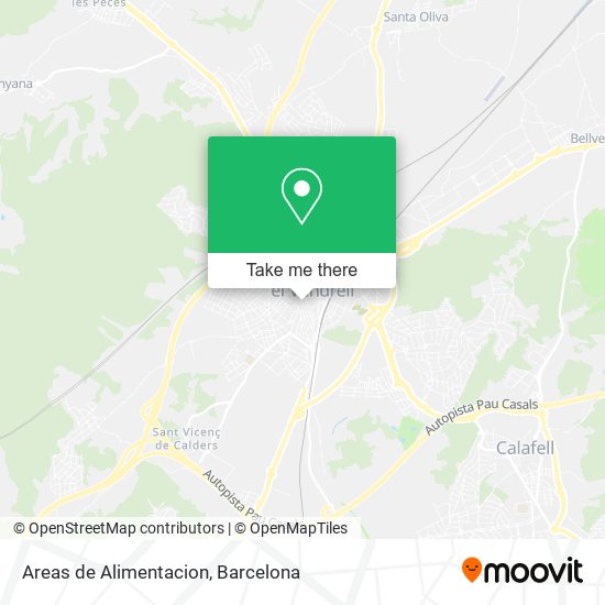 Areas de Alimentacion map