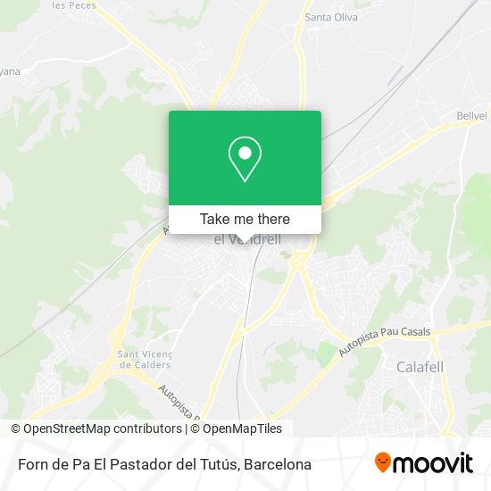 Forn de Pa El Pastador del Tutús map
