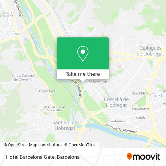 Hotel Barcelona Gate map