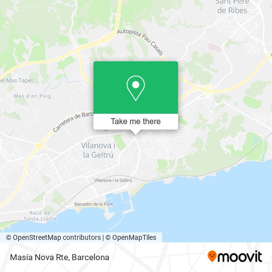 Masía Nova Rte map