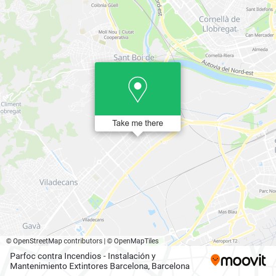 Parfoc contra Incendios - Instalación y Mantenimiento Extintores Barcelona map