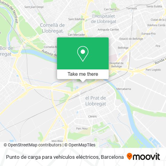 Punto de carga para vehículos eléctricos map