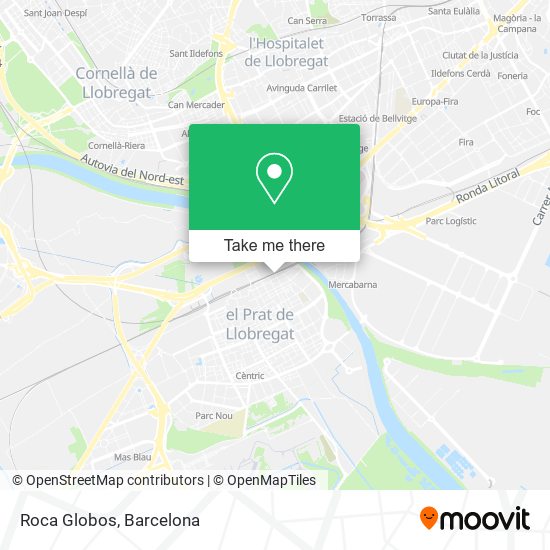 Roca Globos map