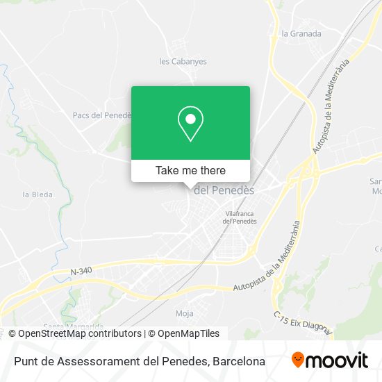 Punt de Assessorament del Penedes map