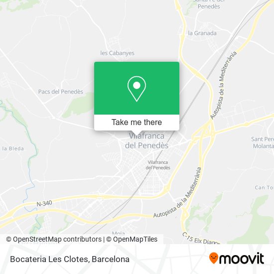 Bocateria Les Clotes map