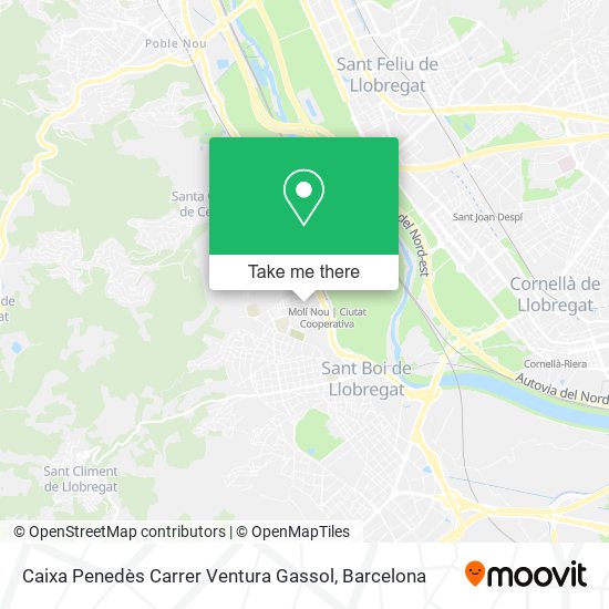 mapa Caixa Penedès Carrer Ventura Gassol