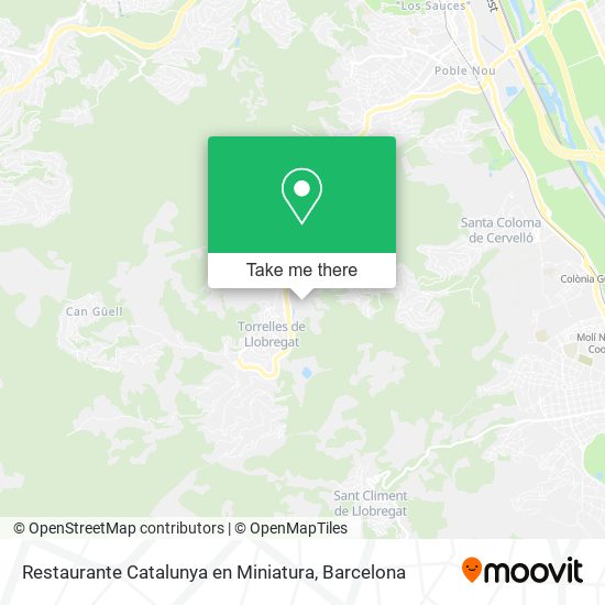 mapa Restaurante Catalunya en Miniatura