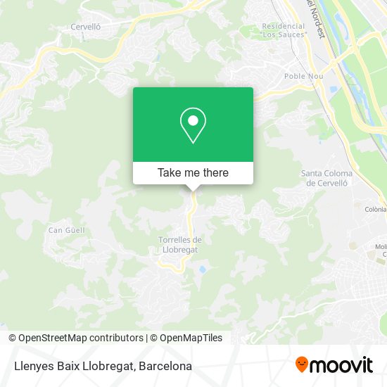 Llenyes Baix Llobregat map