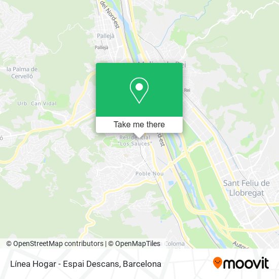 Línea Hogar - Espai Descans map