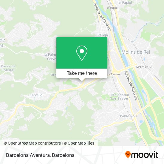 Barcelona Aventura map