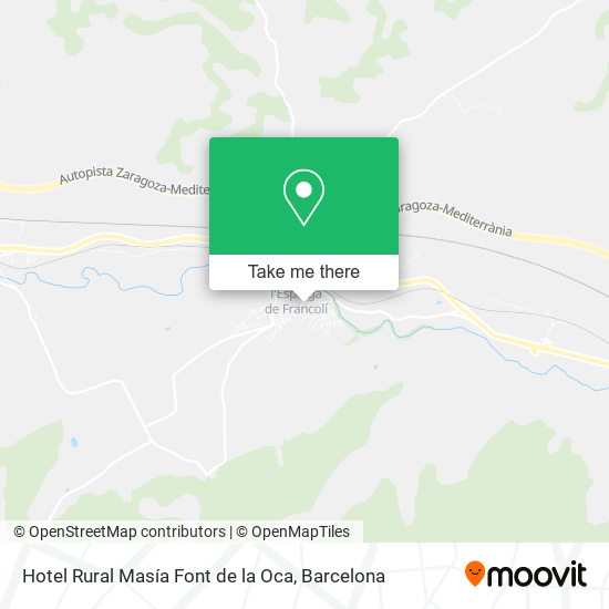 Hotel Rural Masía Font de la Oca map
