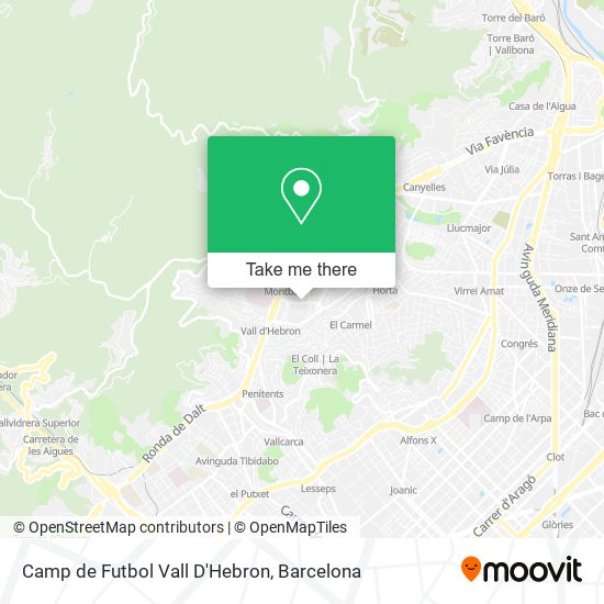 Camp de Futbol Vall D'Hebron map