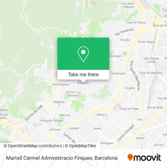 Martell Carmel Administracio Finques map