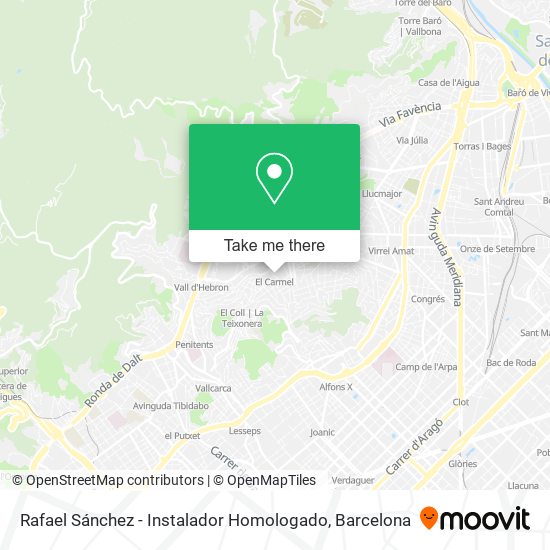 mapa Rafael Sánchez - Instalador Homologado