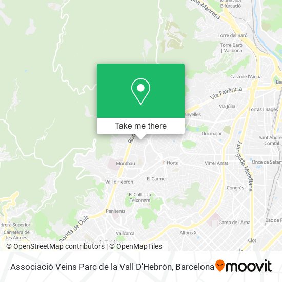 Associació Veins Parc de la Vall D'Hebrón map