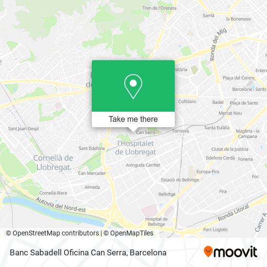 Banc Sabadell Oficina Can Serra map