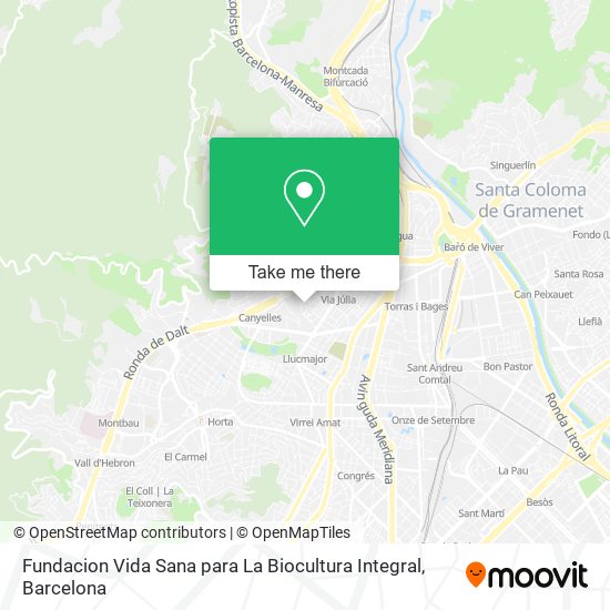 mapa Fundacion Vida Sana para La Biocultura Integral