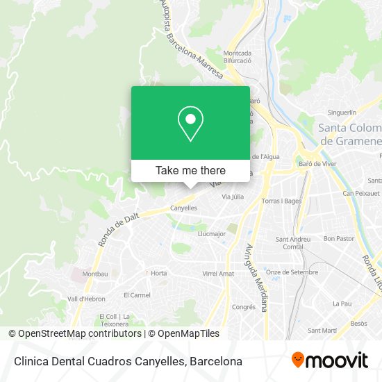 Clinica Dental Cuadros Canyelles map