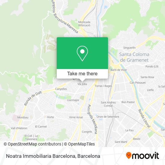 Noatra Immobiliaria Barcelona map