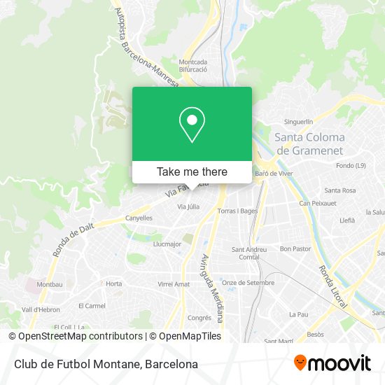 Club de Futbol Montane map