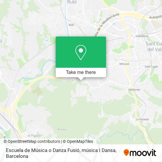 Escuela de Música o Danza Fusió, música I Dansa map