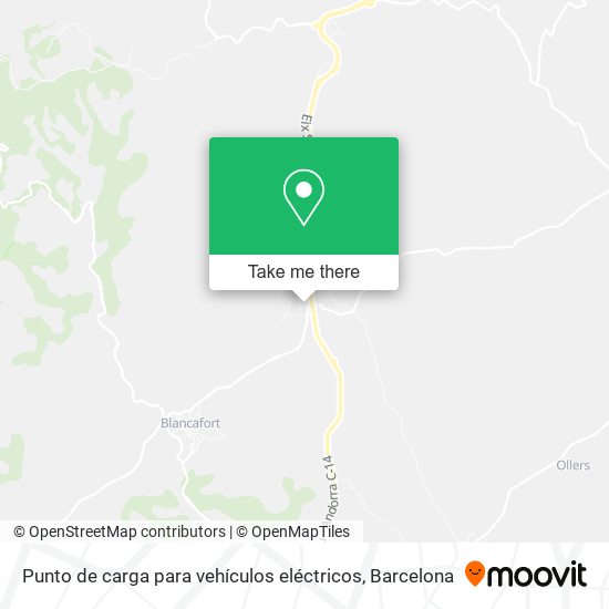 mapa Punto de carga para vehículos eléctricos