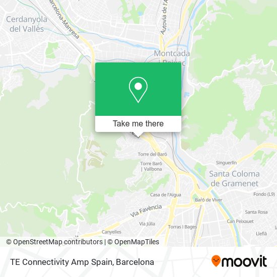 TE Connectivity Amp Spain map
