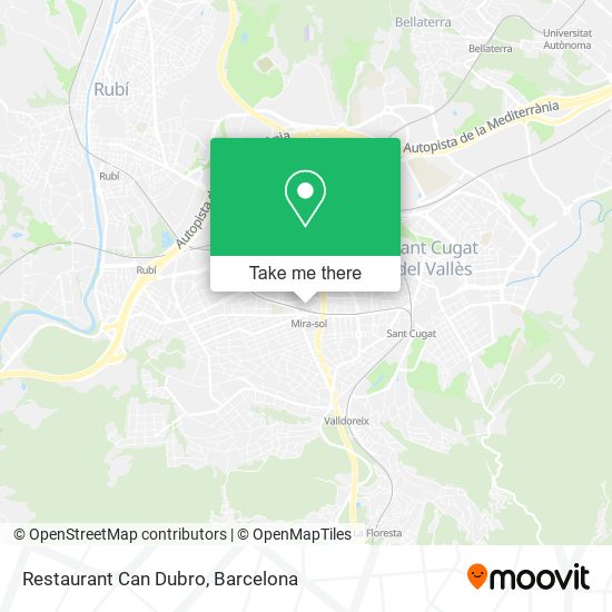 Restaurant Can Dubro map