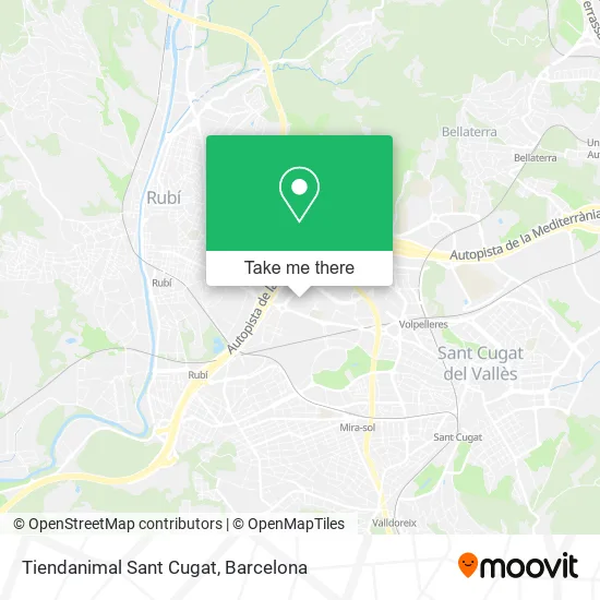 Tiendanimal Sant Cugat map