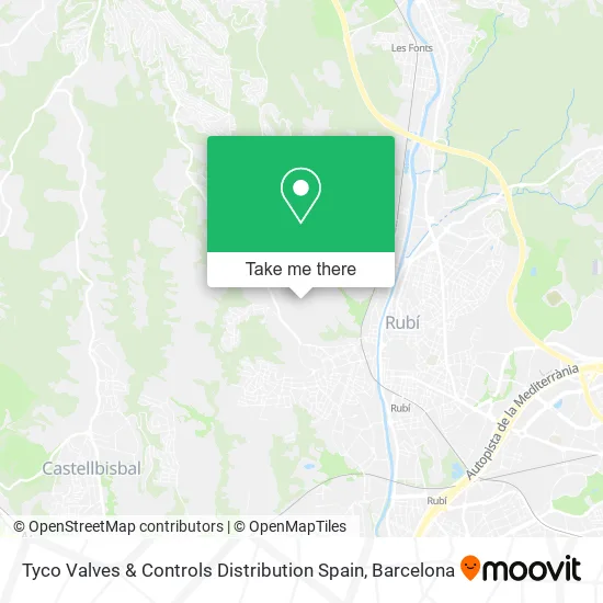 mapa Tyco Valves & Controls Distribution Spain