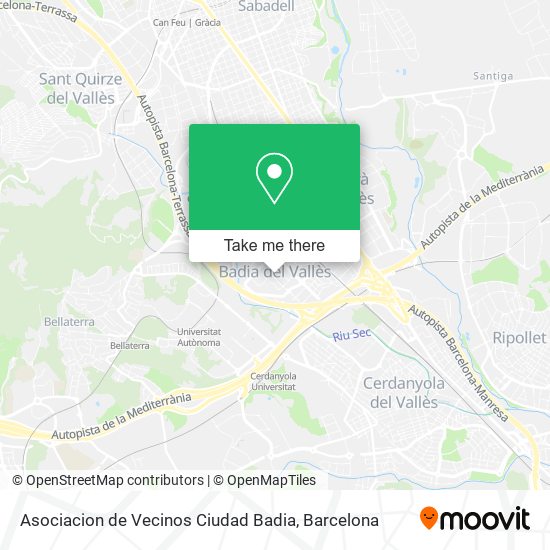 mapa Asociacion de Vecinos Ciudad Badia