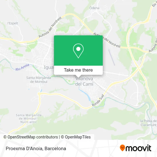 Proexma D'Anoia map