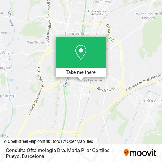 Consulta Oftalmologia Dra. Maria Pilar Cortiles Pueyo map