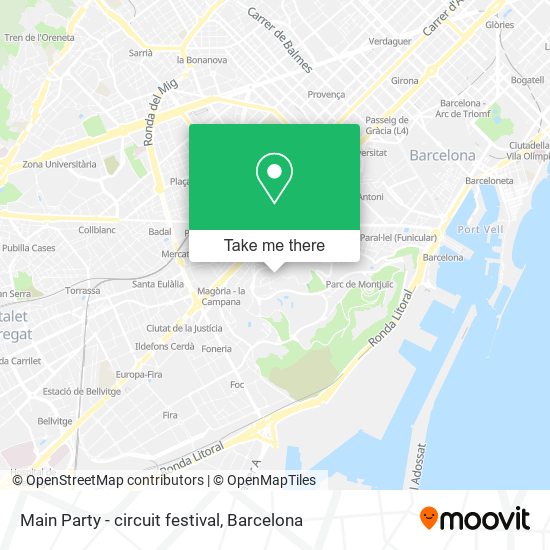 mapa Main Party - circuit festival