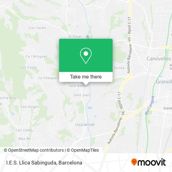 I.E.S. Llica Sabinguda map