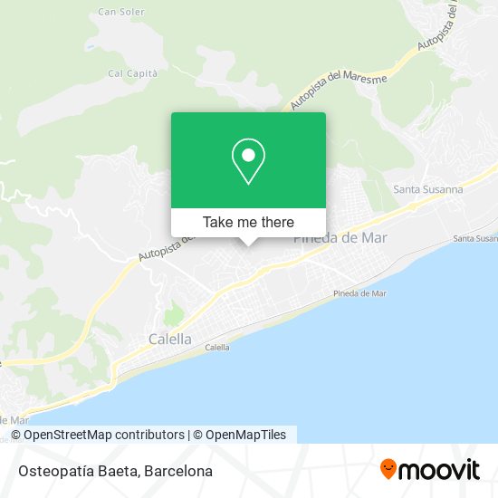 Osteopatía Baeta map