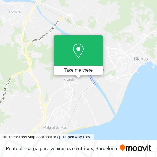 Punto de carga para vehículos eléctricos map