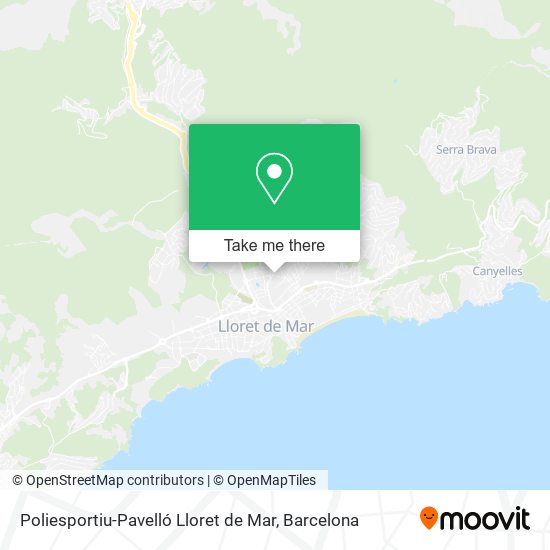 mapa Poliesportiu-Pavelló Lloret de Mar