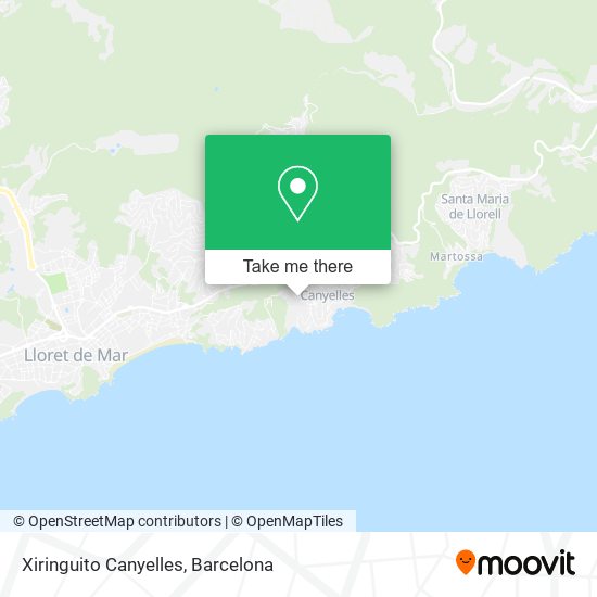 Xiringuito Canyelles map