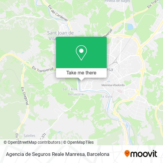 mapa Agencia de Seguros Reale Manresa