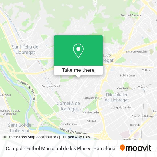 Camp de Futbol Municipal de les Planes map
