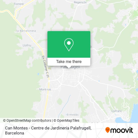 Can Montes - Centre de Jardinería Palafrugell map