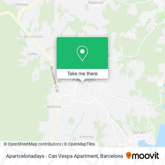 Apartcelonadays - Can Vespa Apartment map