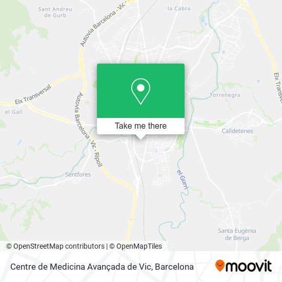 Centre de Medicina Avançada de Vic map
