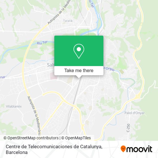 mapa Centre de Telecomunicaciones de Catalunya