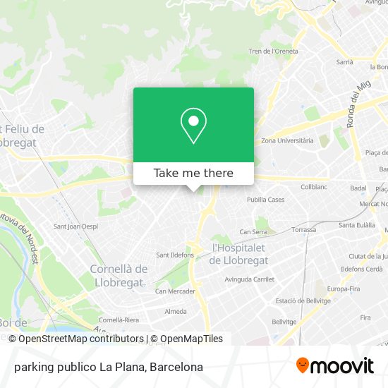 mapa parking publico La Plana