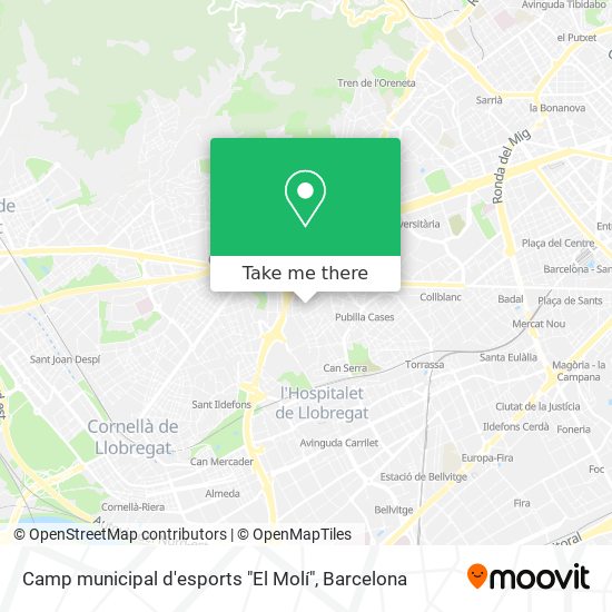 Camp municipal d'esports "El Molí" map